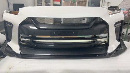 Nissan GTR TS Style Carbon Fibre Front Bumper Replacement