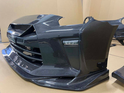 Nissan GTR TS Style Carbon Fibre Front Bumper Replacement